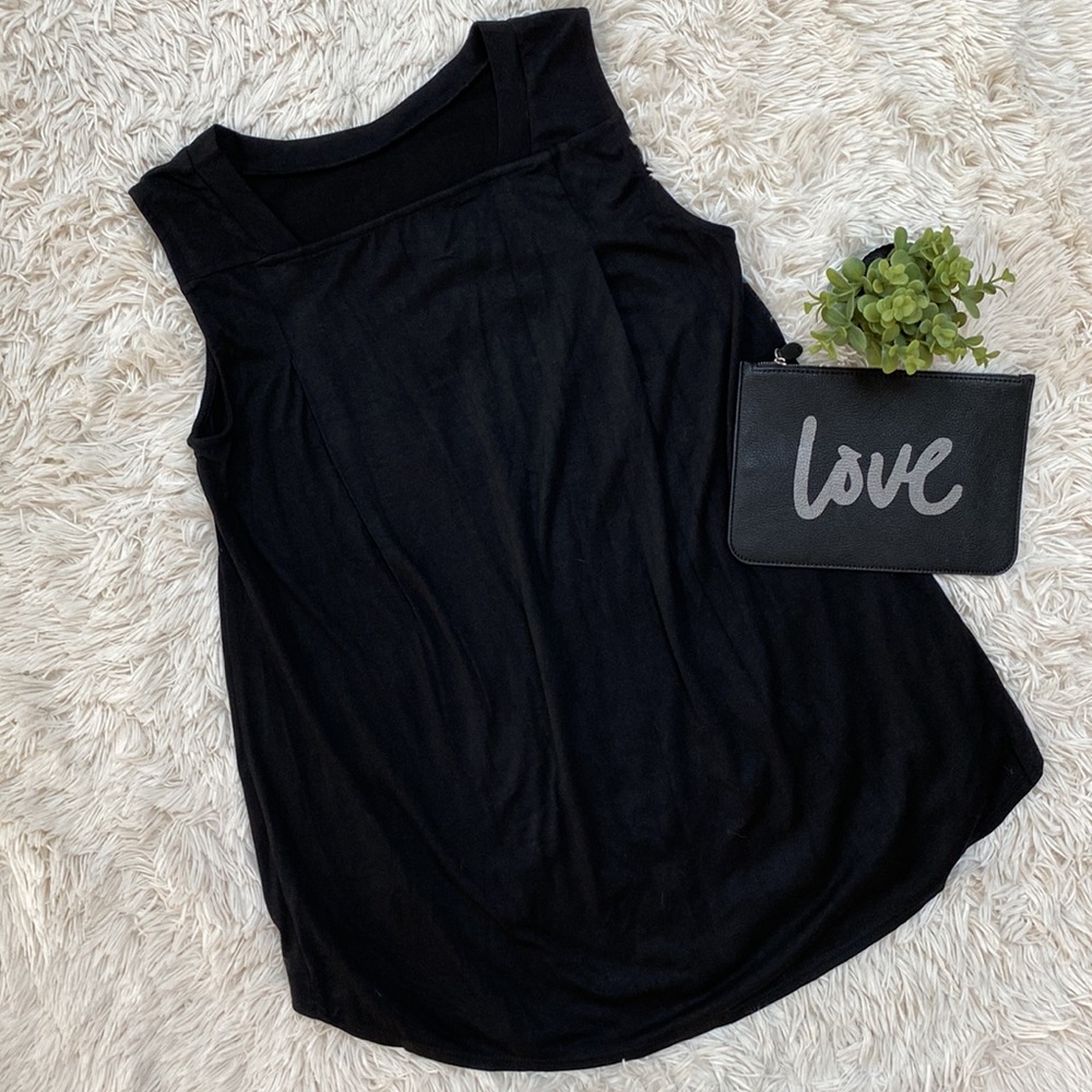 Boutique Reversible Flowy Tank 💗 Black